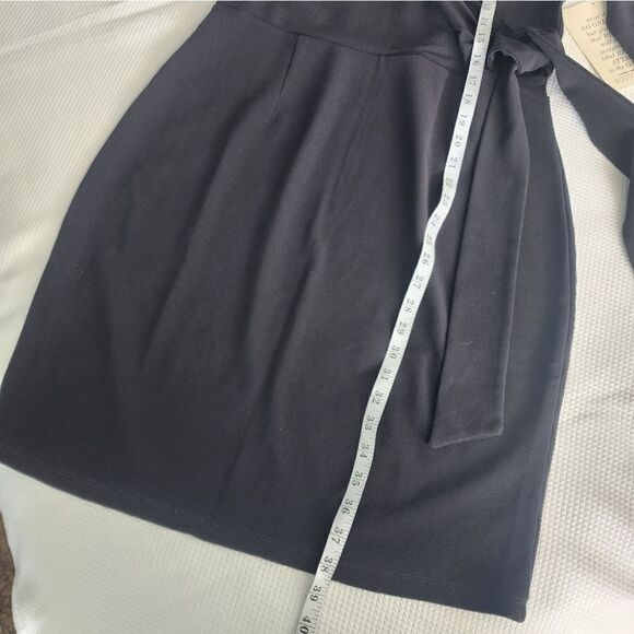 Boston Proper dress faux wrap little black dress - Picture 8 of 12